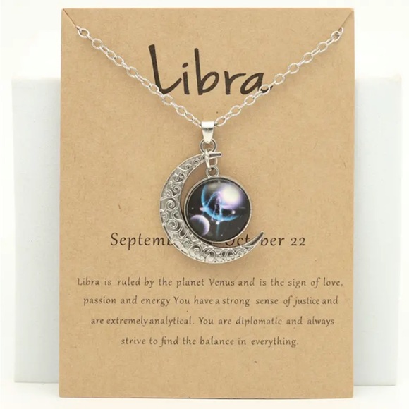 Luminous Zodiac Retro Moon Pendant Necklace & Card NIP - Picture 6 of 15